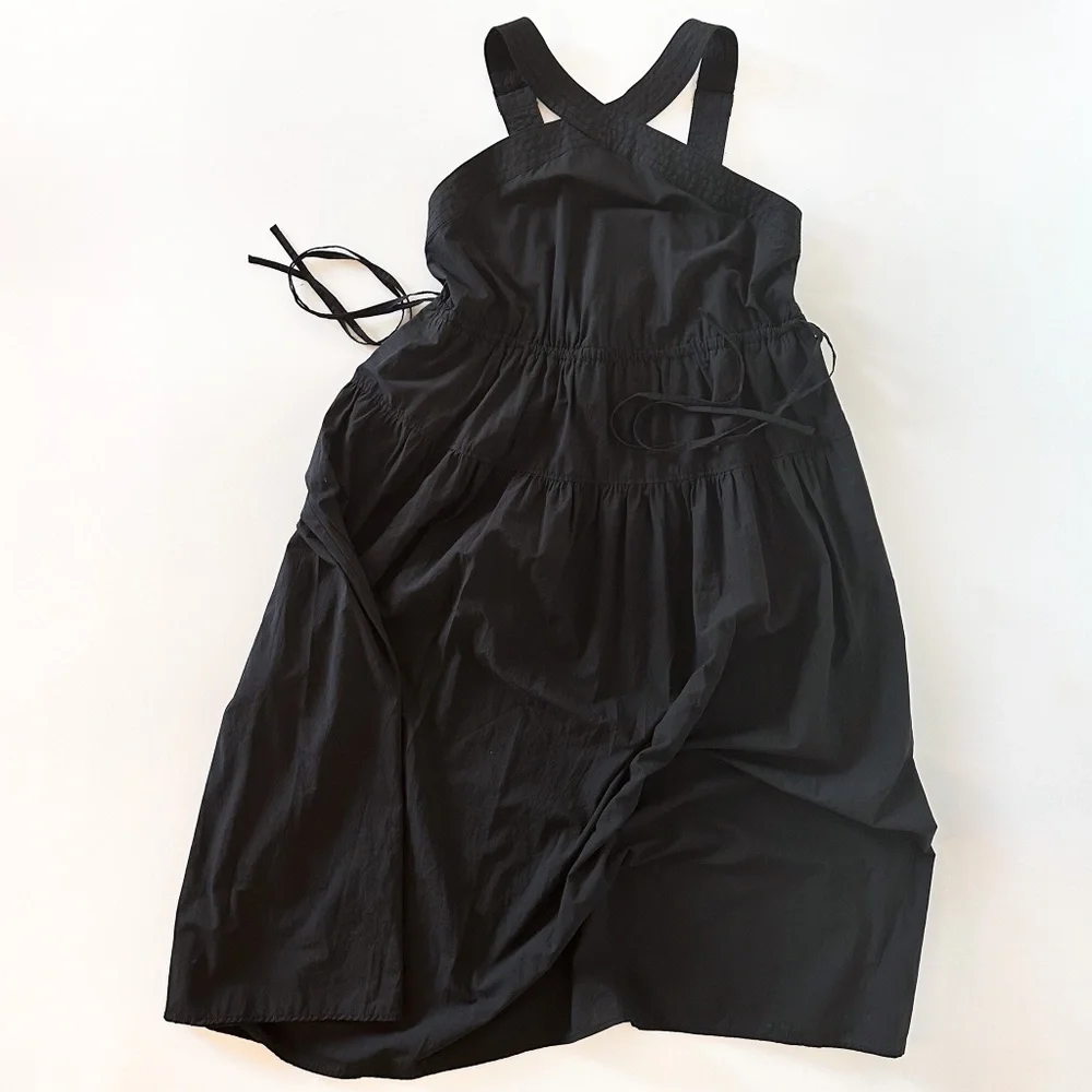 Madewell Poplin Tiered Midi Dress - Size 4 - Picture 3 of 12